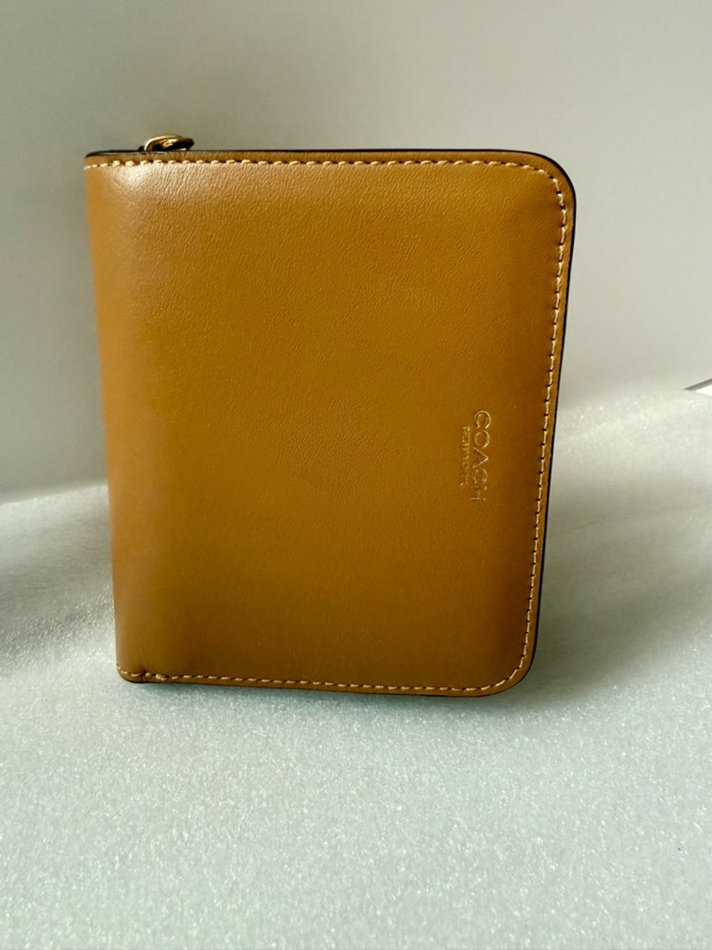 Coach Wallet + Card Case Set Saddle Brown & Teal Leather